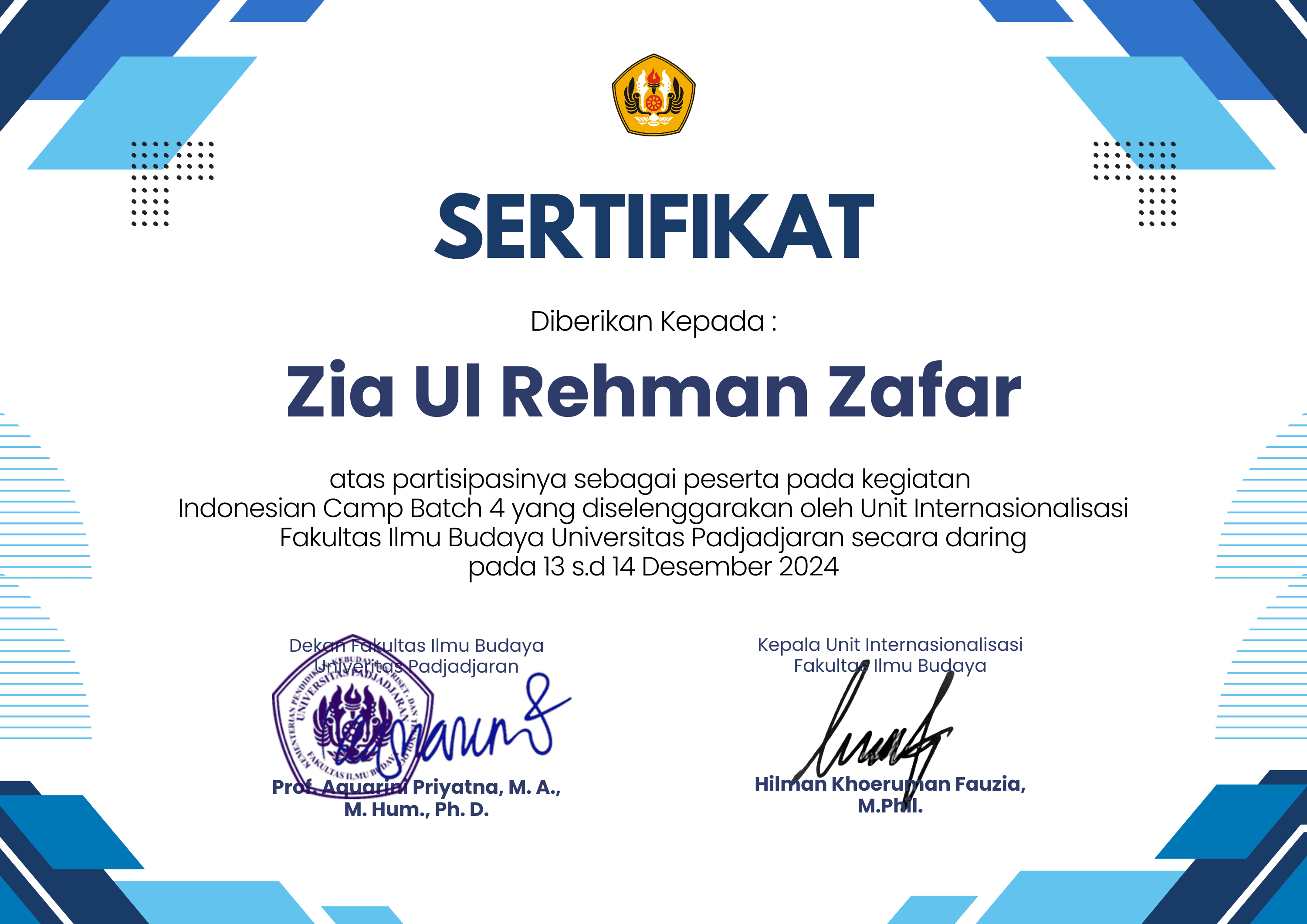 Certificate