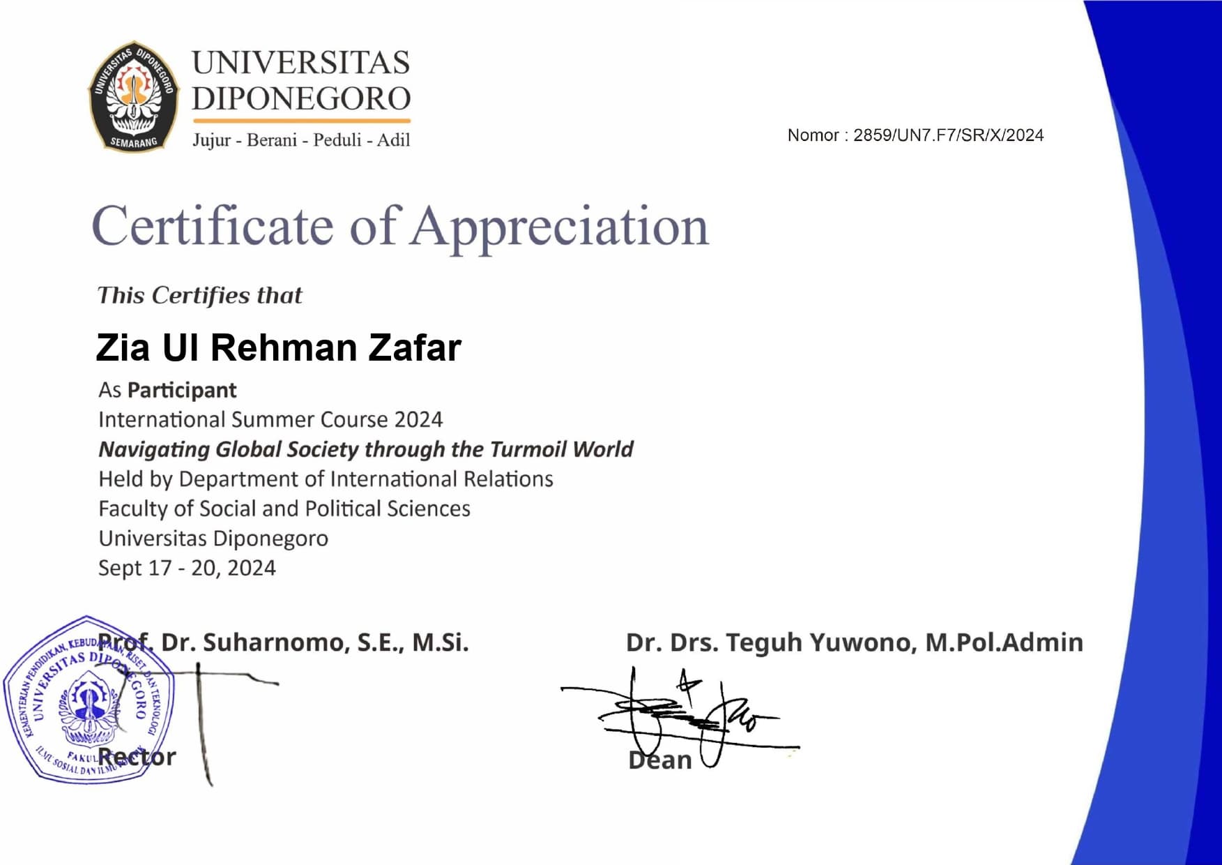 Certificate